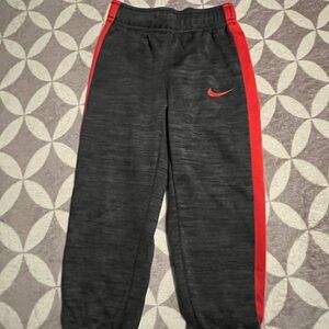 Nike Kids Charcoal and Red Sweatpants